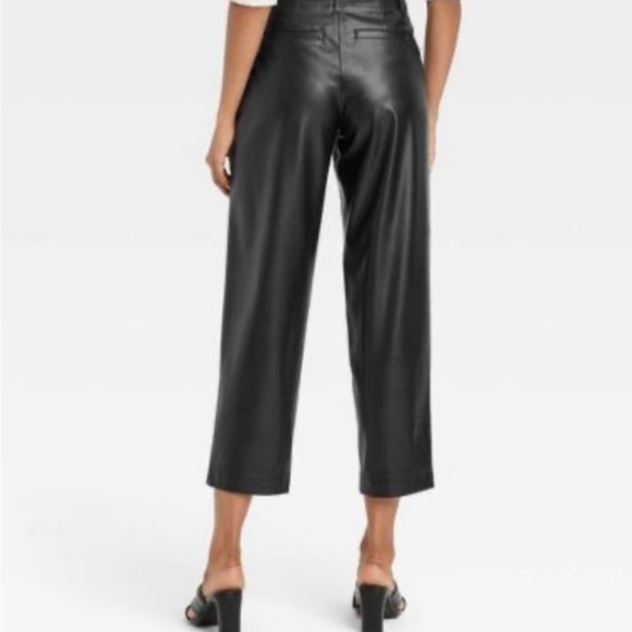 Wide Leg Faux Leather Pants large - Picture 2 of 7